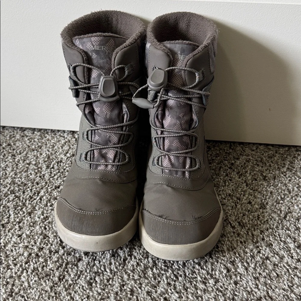 Merrell Kids Gray and Light Gray Waterproof Winter Boots